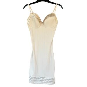 SPANX Assets Red Hot Label Nude Shapewear Slip Dress Built-In Bra Size L